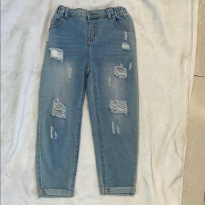 Blue Distressed Women's Jeans